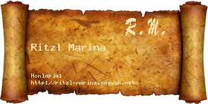 Ritzl Marina névjegykártya